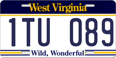 WV license plate 1TU089