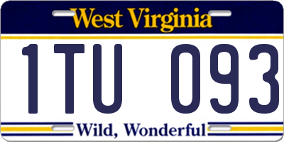 WV license plate 1TU093