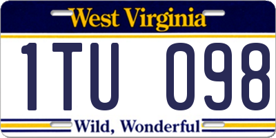 WV license plate 1TU098