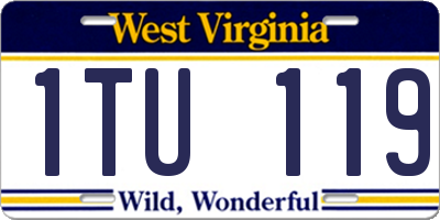 WV license plate 1TU119