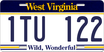 WV license plate 1TU122