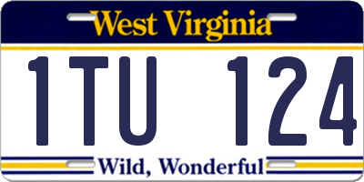 WV license plate 1TU124
