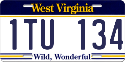 WV license plate 1TU134