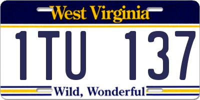 WV license plate 1TU137