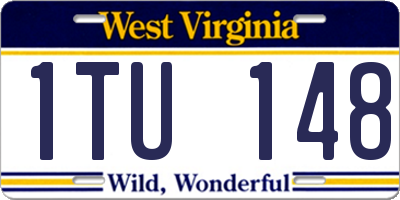 WV license plate 1TU148