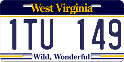 WV license plate 1TU149