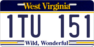 WV license plate 1TU151