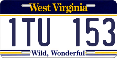 WV license plate 1TU153
