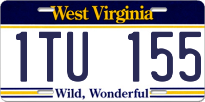 WV license plate 1TU155
