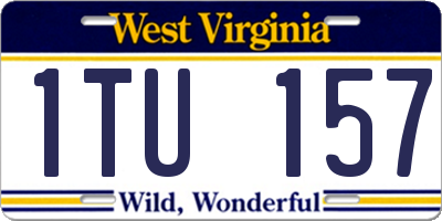 WV license plate 1TU157