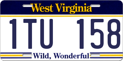 WV license plate 1TU158