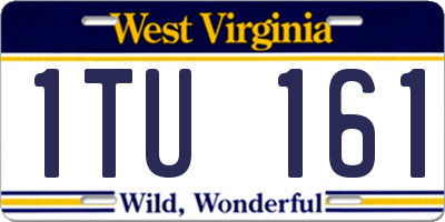 WV license plate 1TU161