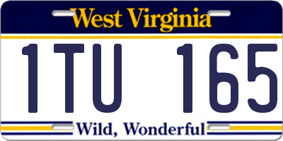 WV license plate 1TU165