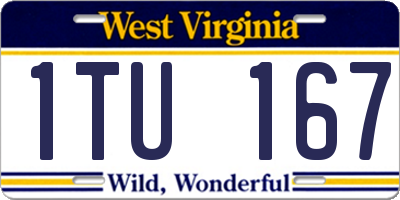 WV license plate 1TU167