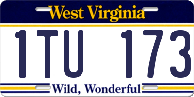 WV license plate 1TU173