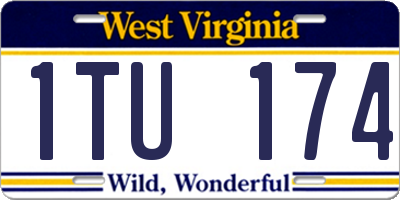WV license plate 1TU174