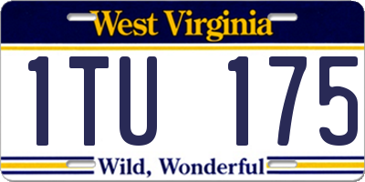 WV license plate 1TU175