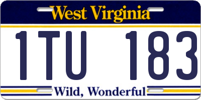 WV license plate 1TU183
