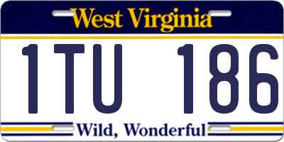 WV license plate 1TU186