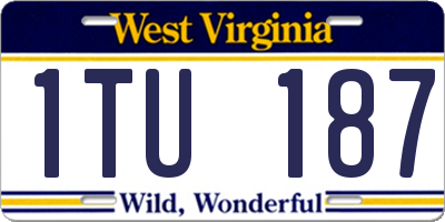 WV license plate 1TU187