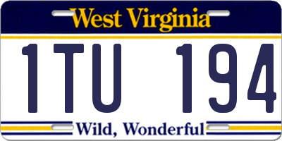 WV license plate 1TU194