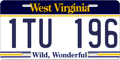 WV license plate 1TU196