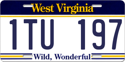 WV license plate 1TU197