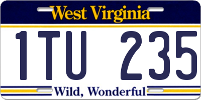 WV license plate 1TU235