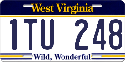WV license plate 1TU248
