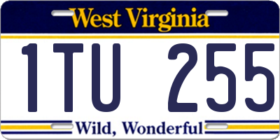 WV license plate 1TU255