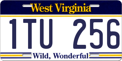 WV license plate 1TU256