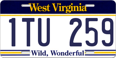 WV license plate 1TU259