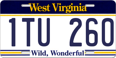 WV license plate 1TU260