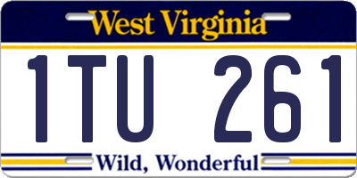 WV license plate 1TU261