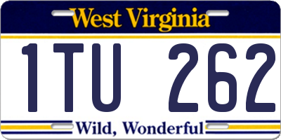 WV license plate 1TU262
