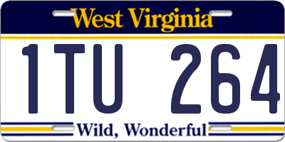 WV license plate 1TU264