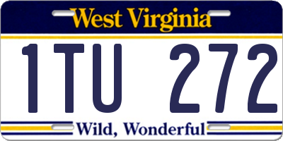 WV license plate 1TU272