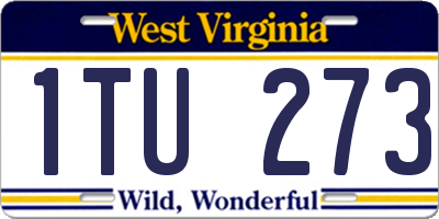 WV license plate 1TU273