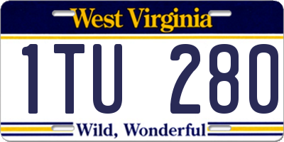 WV license plate 1TU280