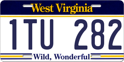 WV license plate 1TU282