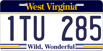 WV license plate 1TU285