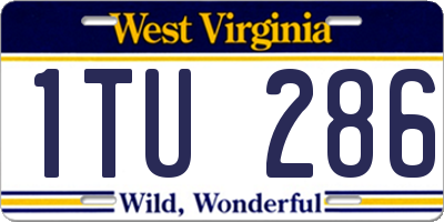 WV license plate 1TU286