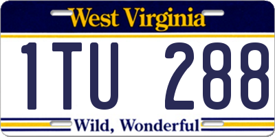 WV license plate 1TU288
