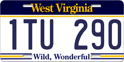 WV license plate 1TU290