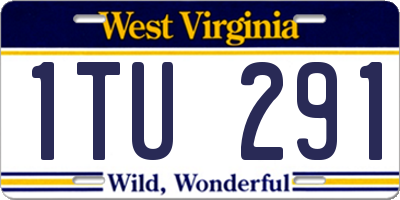 WV license plate 1TU291