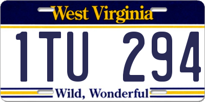 WV license plate 1TU294