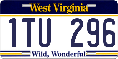 WV license plate 1TU296