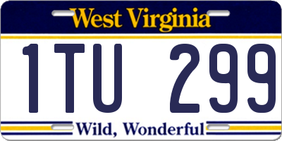 WV license plate 1TU299