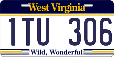 WV license plate 1TU306