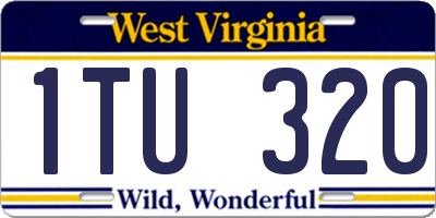 WV license plate 1TU320